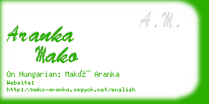 aranka mako business card